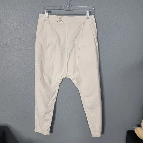 Nili Lotan Paris Pant in Eggshell Drop Crotch Cotton Twill Size 2 Edgy USA Work - Picture 10 of 17
